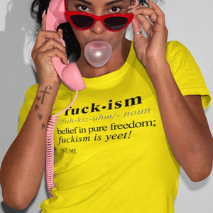 Fuckism BLK - Sarcastic Talkative Smart Ass Slogan Word & Text Tee&Tank Lady-Pimamour