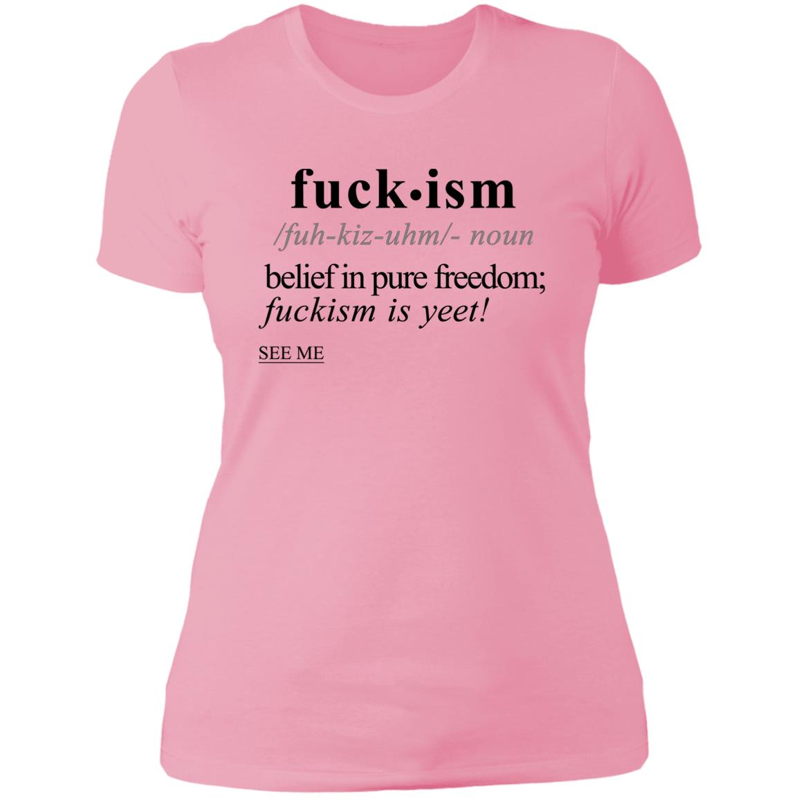 Fuckism BLK - Sarcastic Talkative Smart Ass Slogan Word & Text Tee&Tank Lady-Pimamour