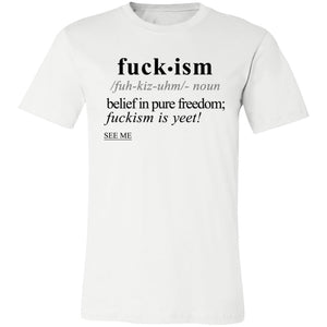 Fuckism BLK - Sarcastic Talkative Smart Ass Slogan Word & Text Tee&Tank Men/Unisex-Pimamour