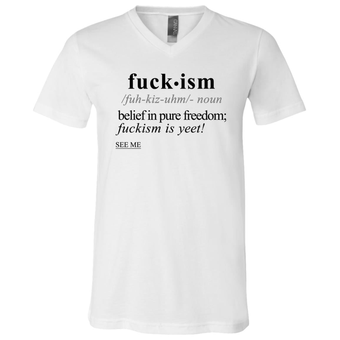 Fuckism BLK - Sarcastic Talkative Smart Ass Slogan Word & Text Tee&Tank Men/Unisex-Pimamour