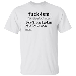 Fuckism BLK - Sarcastic Talkative Smart Ass Slogan Word & Text Tee&Tank Men/Unisex-Pimamour