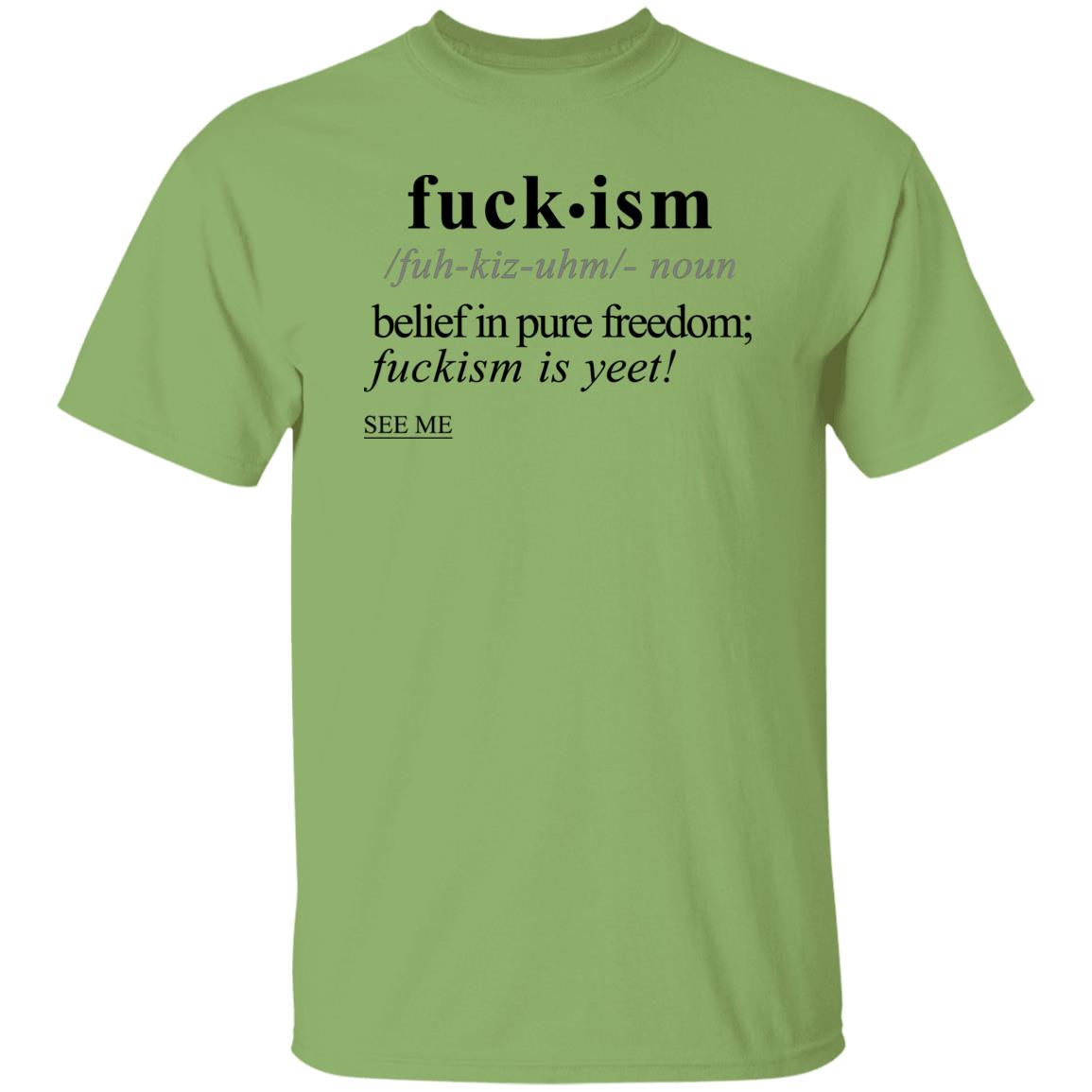 Fuckism BLK - Sarcastic Talkative Smart Ass Slogan Word & Text Tee&Tank Men/Unisex-Pimamour