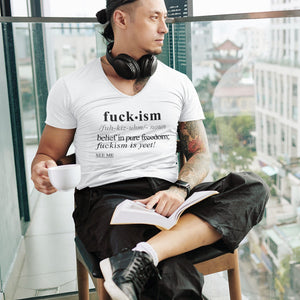 Fuckism BLK - Sarcastic Talkative Smart Ass Slogan Word & Text Tee&Tank Men/Unisex-Pimamour