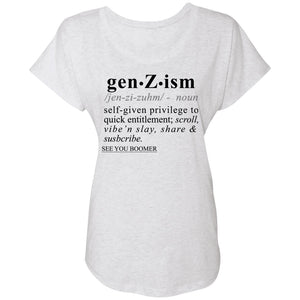 Gen-Z-ism BLK - Sarcastic Talkative Smart Ass Slogan Word & Text Tee&Tank Lady-Pimamour