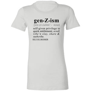 Gen-Z-ism BLK - Sarcastic Talkative Smart Ass Slogan Word & Text Tee&Tank Lady-Pimamour