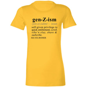 Gen-Z-ism BLK - Sarcastic Talkative Smart Ass Slogan Word & Text Tee&Tank Lady-Pimamour