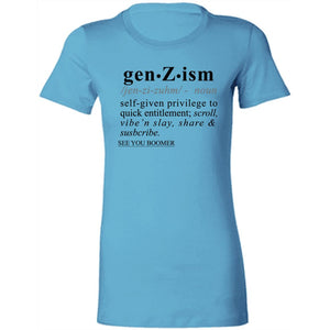 Gen-Z-ism BLK - Sarcastic Talkative Smart Ass Slogan Word & Text Tee&Tank Lady-Pimamour