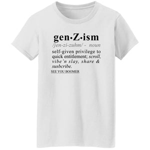 Gen-Z-ism BLK - Sarcastic Talkative Smart Ass Slogan Word & Text Tee&Tank Lady-Pimamour