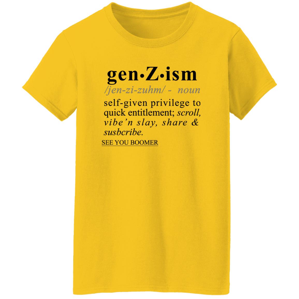 Gen-Z-ism BLK - Sarcastic Talkative Smart Ass Slogan Word & Text Tee&Tank Lady-Pimamour