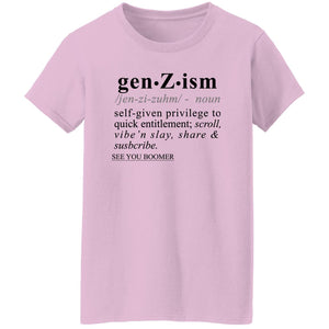 Gen-Z-ism BLK - Sarcastic Talkative Smart Ass Slogan Word & Text Tee&Tank Lady-Pimamour