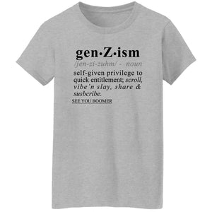 Gen-Z-ism BLK - Sarcastic Talkative Smart Ass Slogan Word & Text Tee&Tank Lady-Pimamour