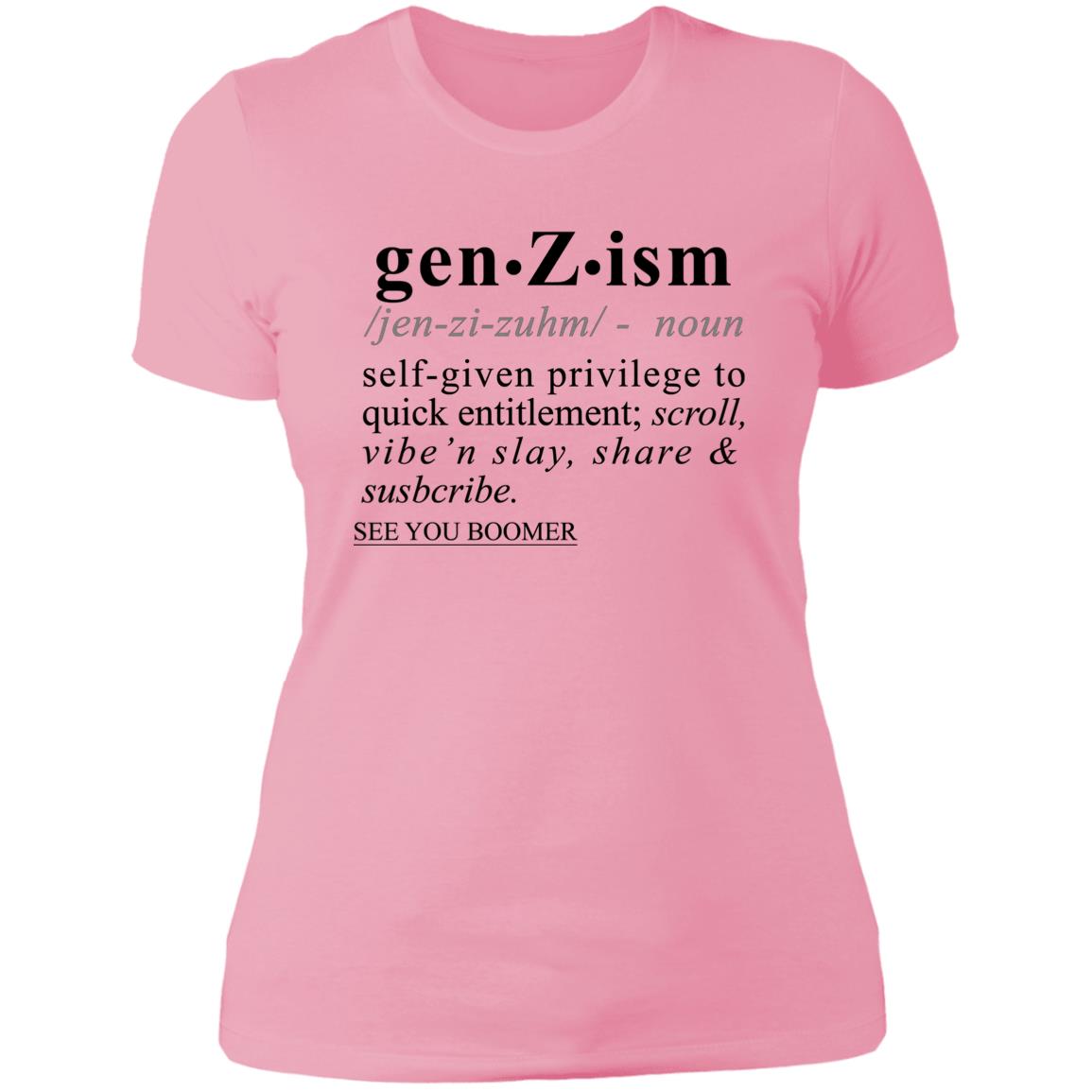 Gen-Z-ism BLK - Sarcastic Talkative Smart Ass Slogan Word & Text Tee&Tank Lady-Pimamour