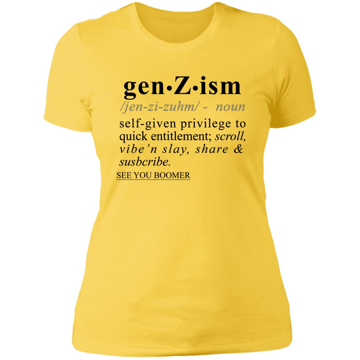 Gen-Z-ism BLK - Sarcastic Talkative Smart Ass Slogan Word & Text Tee&Tank Lady-Pimamour