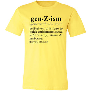 Gen-Z-ism BLK - Sarcastic Talkative Smart Ass Slogan Word & Text Tee&Tank Men/Unisex-Pimamour