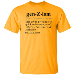 Gen-Z-ism BLK - Sarcastic Talkative Smart Ass Slogan Word & Text Tee&Tank Men/Unisex-Pimamour