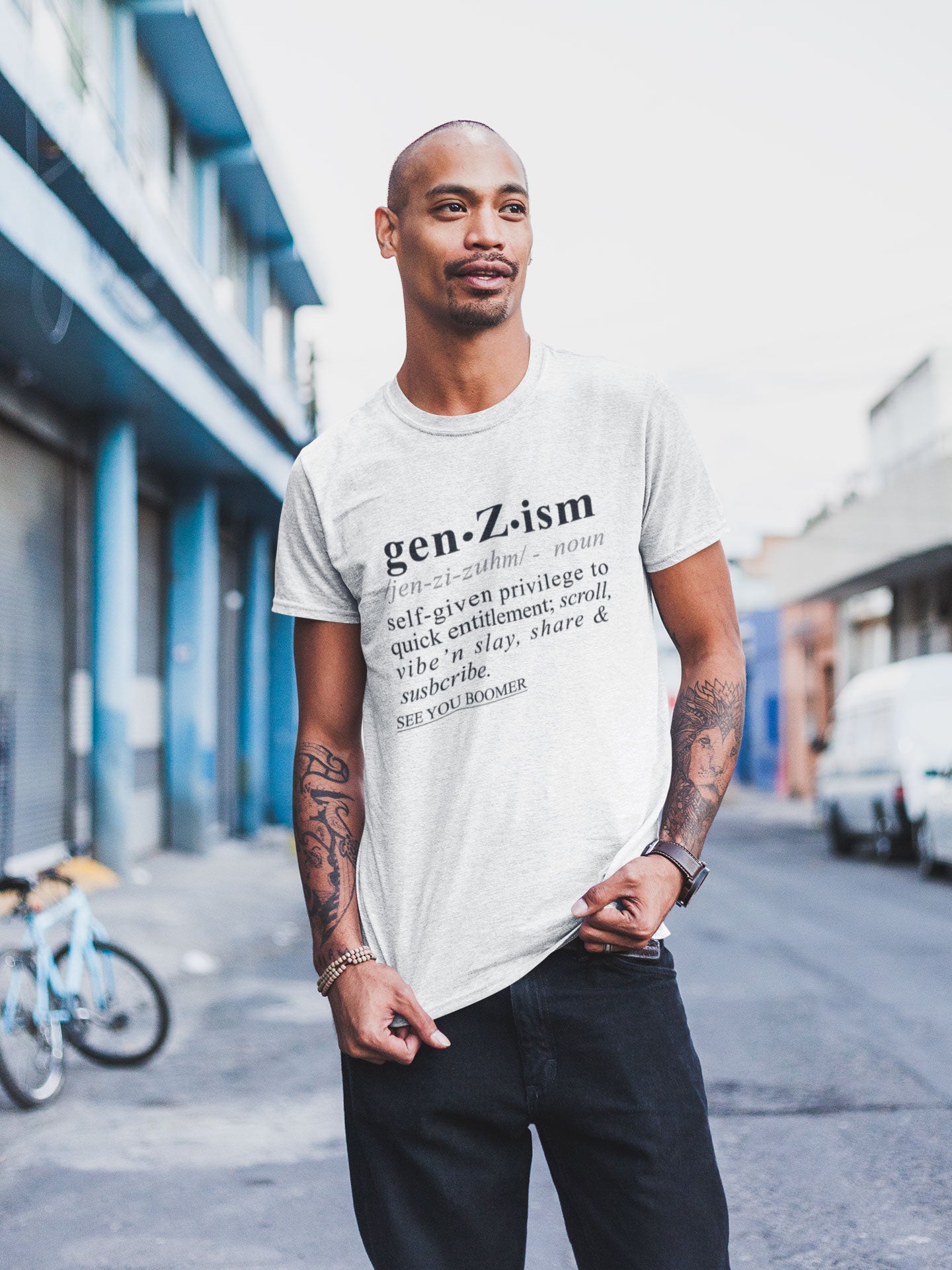 Gen-Z-ism BLK - Sarcastic Talkative Smart Ass Slogan Word & Text Tee&Tank Men/Unisex-Pimamour