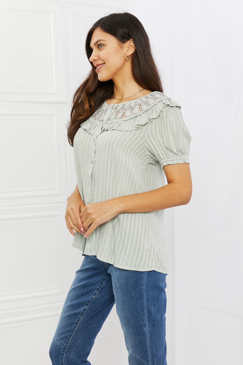 HEYSON Sweet Talk Full Size Short Sleeve Top-Pimamour