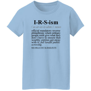 IRS-ism BLK - Sarcastic Talkative Smart Ass Slogan Word & Text Tee&Tank Lady-Pimamour