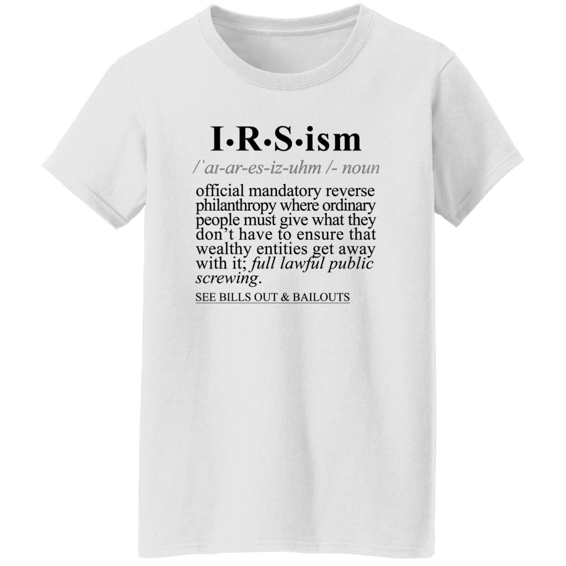 IRS-ism BLK - Sarcastic Talkative Smart Ass Slogan Word & Text Tee&Tank Lady-Pimamour