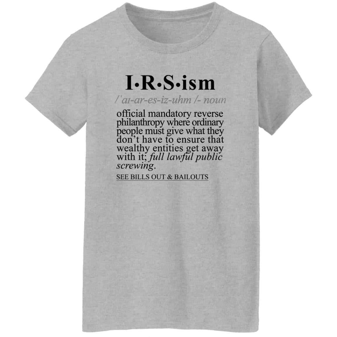 IRS-ism BLK - Sarcastic Talkative Smart Ass Slogan Word & Text Tee&Tank Lady-Pimamour