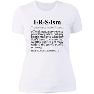 IRS-ism BLK - Sarcastic Talkative Smart Ass Slogan Word & Text Tee&Tank Lady-Pimamour