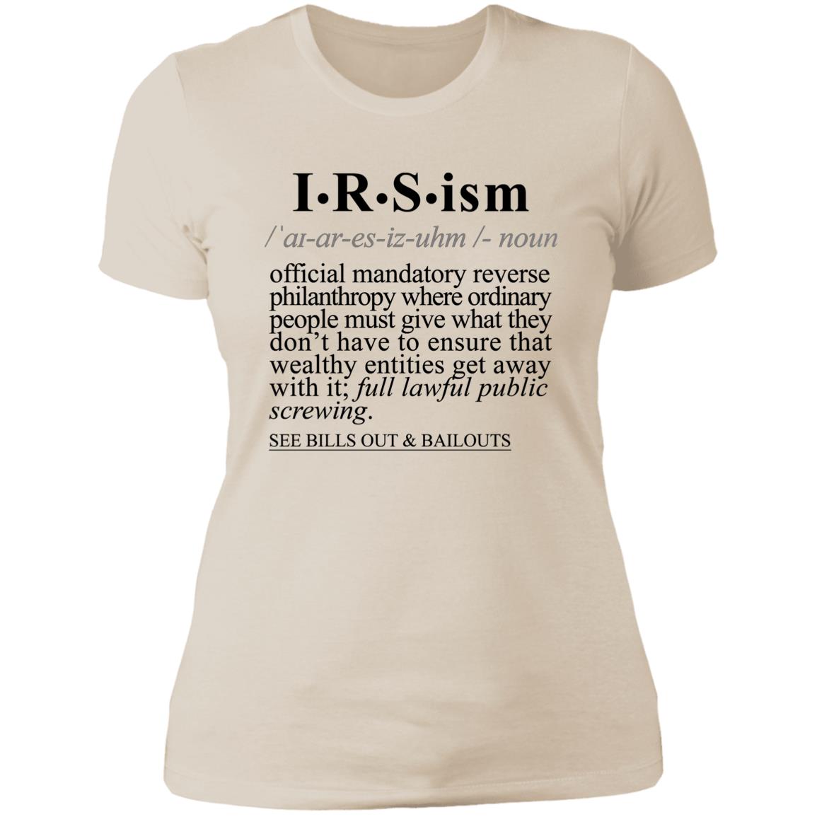 IRS-ism BLK - Sarcastic Talkative Smart Ass Slogan Word & Text Tee&Tank Lady-Pimamour