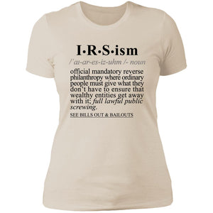 IRS-ism BLK - Sarcastic Talkative Smart Ass Slogan Word & Text Tee&Tank Lady-Pimamour