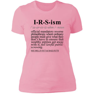 IRS-ism BLK - Sarcastic Talkative Smart Ass Slogan Word & Text Tee&Tank Lady-Pimamour