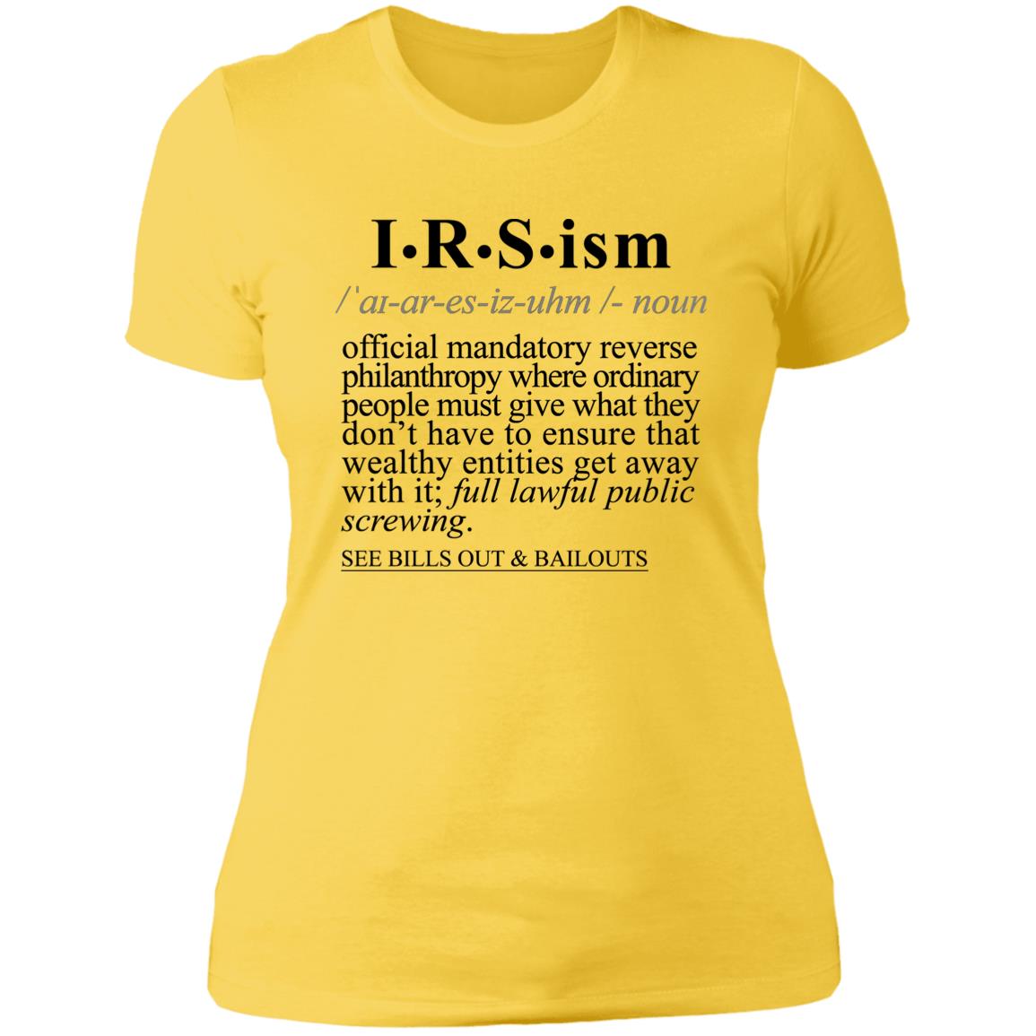 IRS-ism BLK - Sarcastic Talkative Smart Ass Slogan Word & Text Tee&Tank Lady-Pimamour