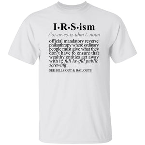 IRS-ism BLK - Sarcastic Talkative Smart Ass Slogan Word & Text Tee&Tank Men/Unisex-Pimamour