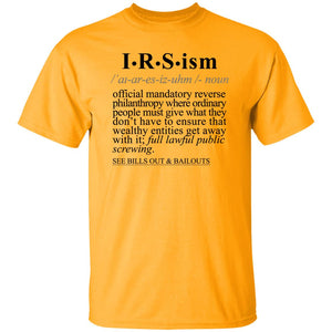 IRS-ism BLK - Sarcastic Talkative Smart Ass Slogan Word & Text Tee&Tank Men/Unisex-Pimamour