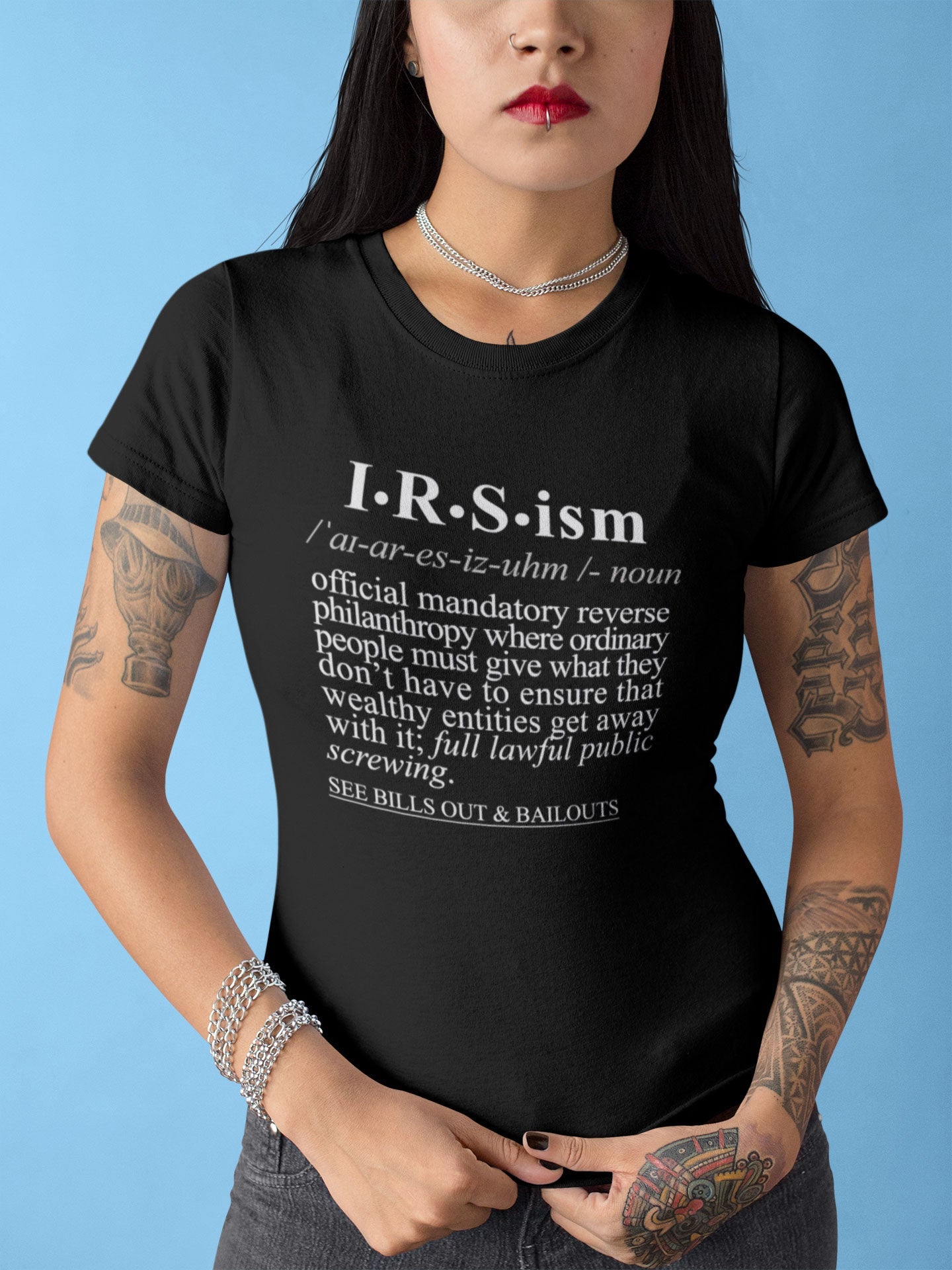 IRS-ism WH - Sarcastic Talkative Smart Ass Slogan Word & Text Tee&Tank Lady-Pimamour