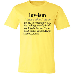 Lovism BLK - Sarcastic Talkative Smart Ass Slogan Word & Text Tee&Tank Men/Unisex-Pimamour