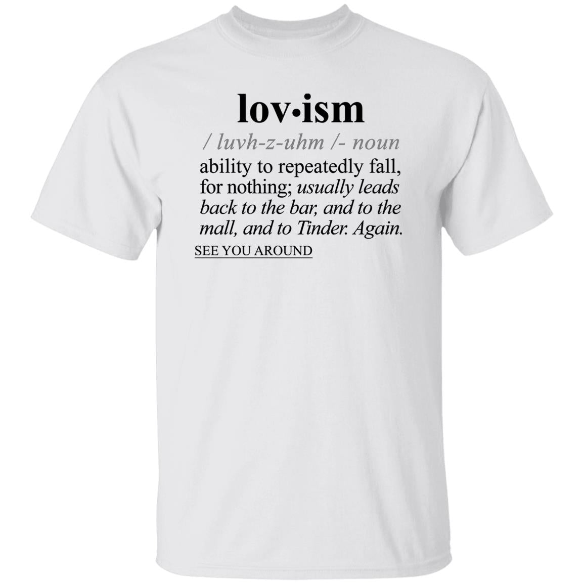 Lovism BLK - Sarcastic Talkative Smart Ass Slogan Word & Text Tee&Tank Men/Unisex-Pimamour