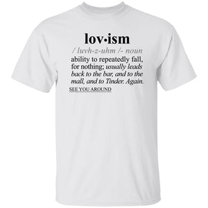 Lovism BLK - Sarcastic Talkative Smart Ass Slogan Word & Text Tee&Tank Men/Unisex-Pimamour