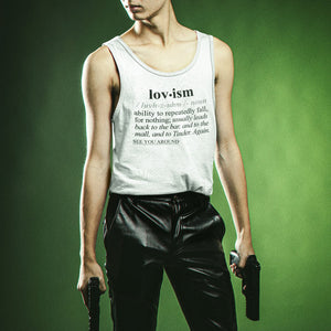 Lovism BLK - Sarcastic Talkative Smart Ass Slogan Word & Text Tee&Tank Men/Unisex-Pimamour