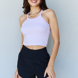 Ninexis Everyday Staple Soft Modal Short Strap Ribbed Tank Top in Lavender-Pimamour