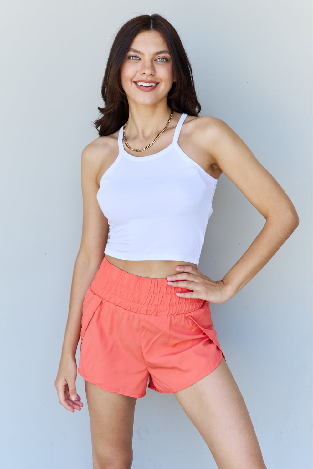 Ninexis Everyday Staple Soft Modal Short Strap Ribbed Tank Top in  Off White-Pimamour