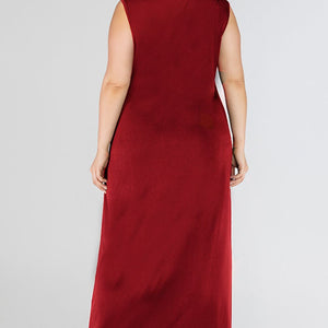 Plus Size Scoop Neck Maxi Tank Dress-Pimamour