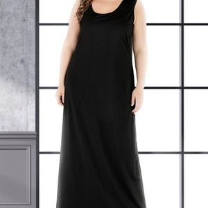 Plus Size Scoop Neck Maxi Tank Dress-Pimamour