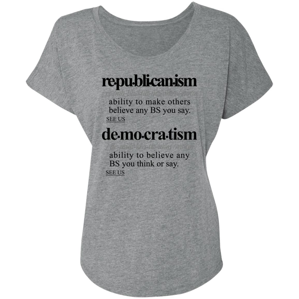 Political-ism BLK - Sarcastic Talkative Smart Ass Slogan Word & Text Tee&Tank Lady-Pimamour