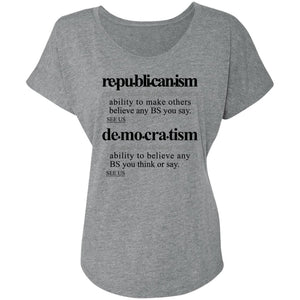 Political-ism BLK - Sarcastic Talkative Smart Ass Slogan Word & Text Tee&Tank Lady-Pimamour