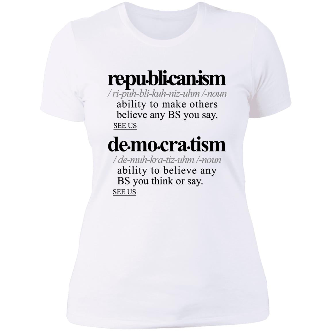 Political-ism BLK - Sarcastic Talkative Smart Ass Slogan Word & Text Tee&Tank Lady-Pimamour