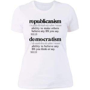 Political-ism BLK - Sarcastic Talkative Smart Ass Slogan Word & Text Tee&Tank Lady-Pimamour