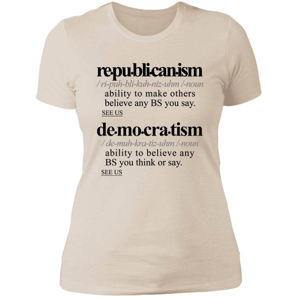 Political-ism BLK - Sarcastic Talkative Smart Ass Slogan Word & Text Tee&Tank Lady-Pimamour