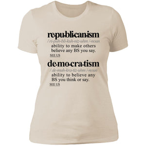 Political-ism BLK - Sarcastic Talkative Smart Ass Slogan Word & Text Tee&Tank Lady-Pimamour