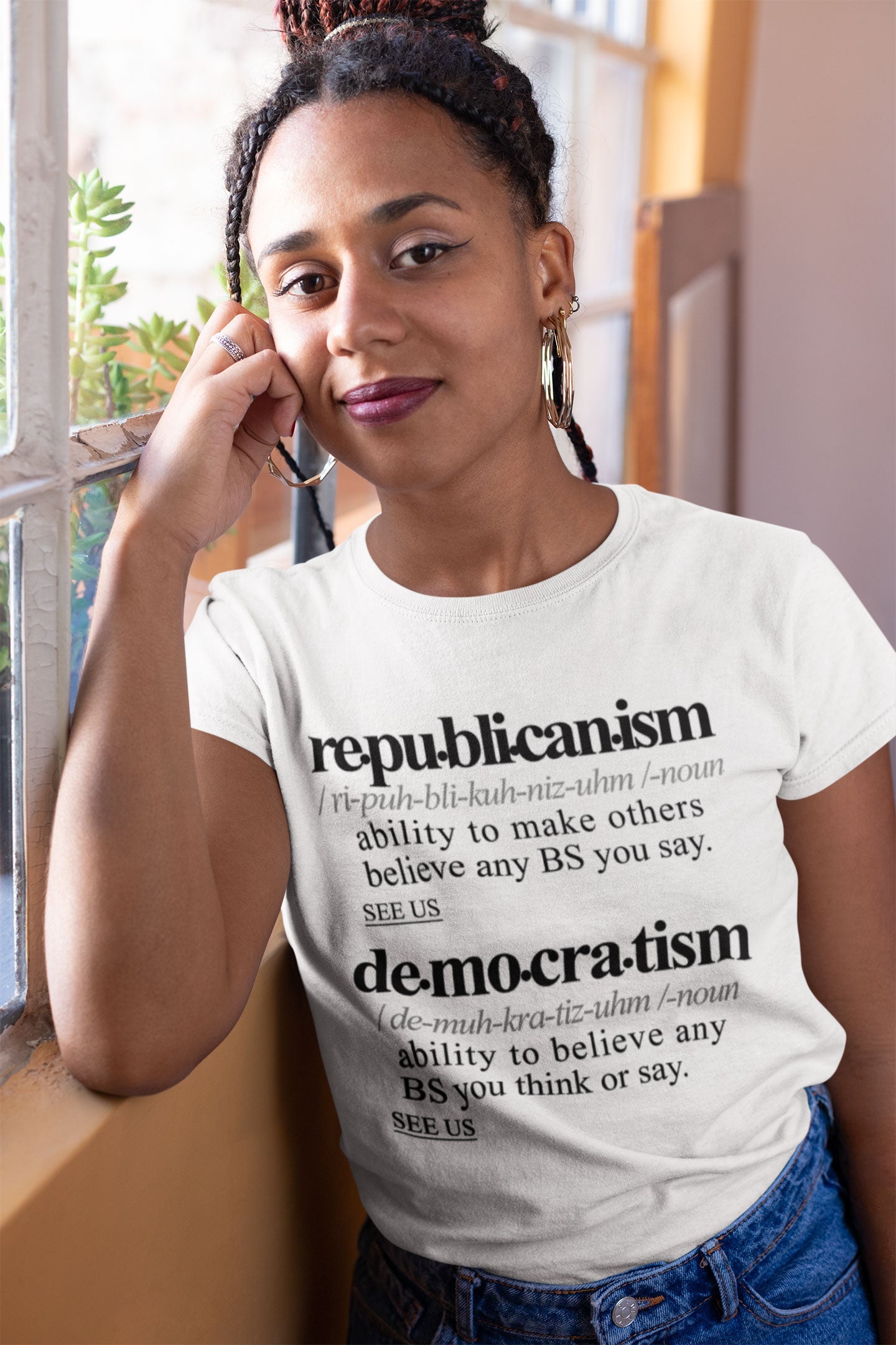 Political-ism BLK - Sarcastic Talkative Smart Ass Slogan Word & Text Tee&Tank Lady-Pimamour