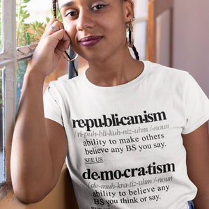 Political-ism BLK - Sarcastic Talkative Smart Ass Slogan Word & Text Tee&Tank Lady-Pimamour