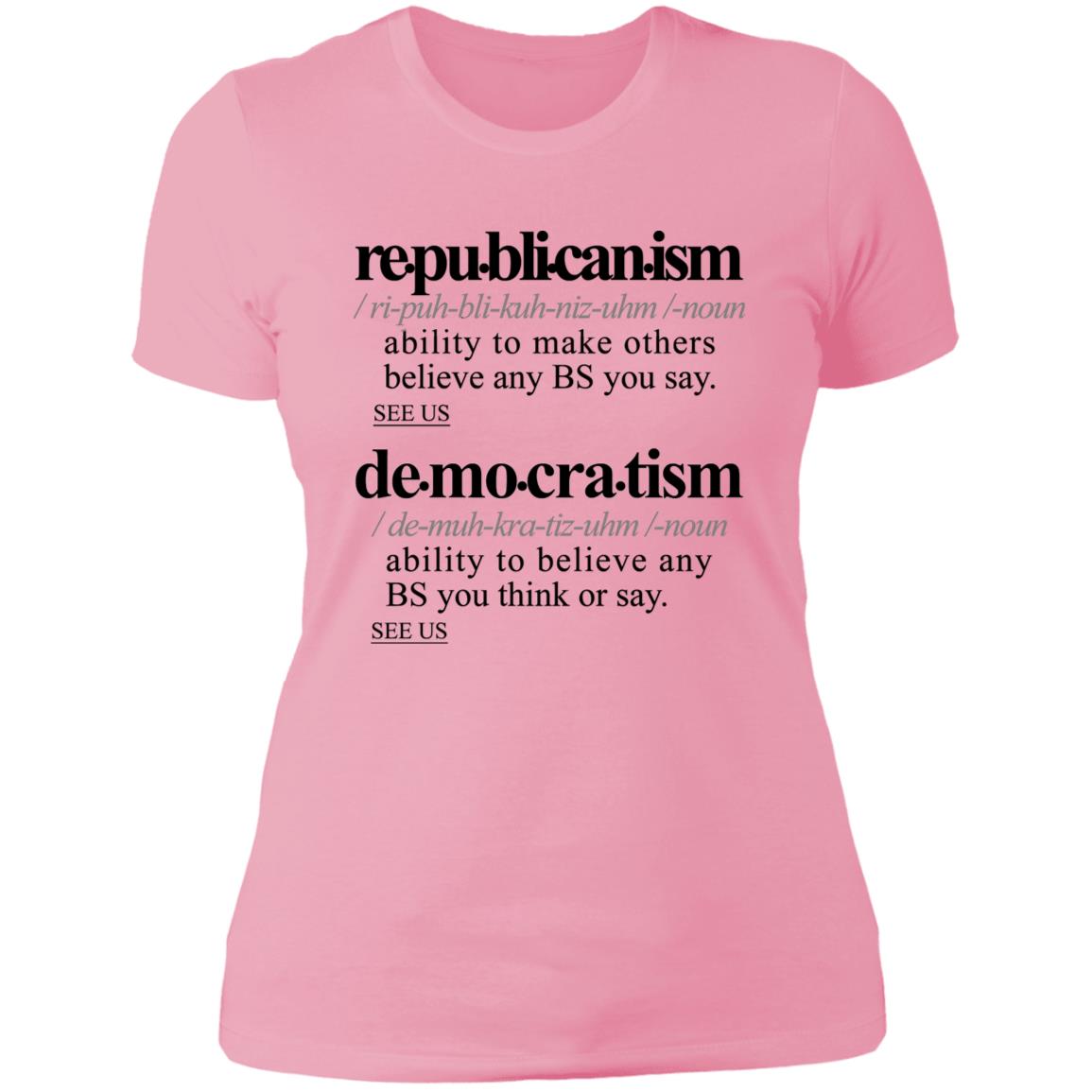 Political-ism BLK - Sarcastic Talkative Smart Ass Slogan Word & Text Tee&Tank Lady-Pimamour