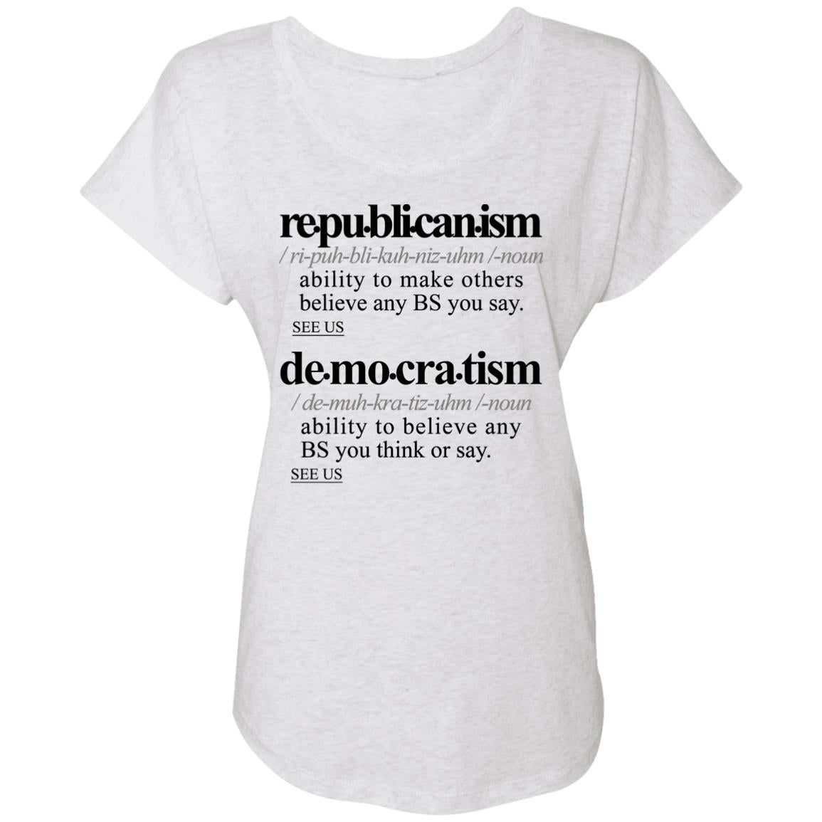 Political-ism BLK - Sarcastic Talkative Smart Ass Slogan Word & Text Tee&Tank Lady-Pimamour